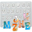 5WYOUKEシリコンモールドアルファベット大文字A~Z英字英語ローマ字イニシャルUVレジンエポキシ樹脂DIY手作りハンドメイドレジンアクセサリーパーツ作成アクセサリーネックレスキーホルダ…
