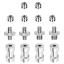 BTtimeカメラ14点セット1/4’’3/8’’ネジ変換アダプタカメラアダプターセット三脚一脚一眼レフ雲台等々対応固定ネジアダプター撮影補助ツール