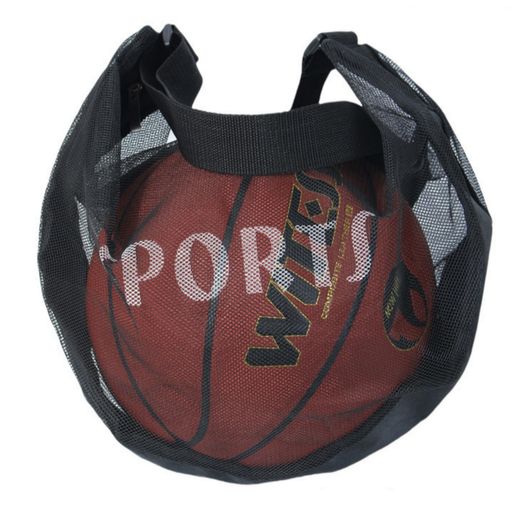 バスケットボールバッグサッカーボールネット多機能収納バッグ肩掛けサッカーボールバッグ(ブラック)