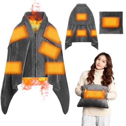 電気毛布掛け敷き兼用【1枚多役!ひざ掛け・肩掛け・ホット座布団はもちろん抱き枕や暖房ポケットにも変..