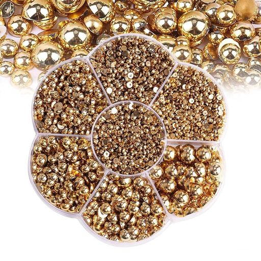 YFFSFDC半円パール半球パール半球型ネイルアートラウンドパールビーズDIYハンドメイド素材工芸品の装飾..