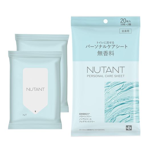 トイレに流せる全身用パーソナルケアシート。男女両用のニュートラルなデザイン。 低刺激処方で顔、からだ、おしりなど全身に使用できます。 保湿成分アロエベラ葉エキス、チャ葉エキス配合。 天然パルプ配合シートで使用後はトイレに流せます。 1枚でしっかりふける大判サイズ。約250mmx200mm。