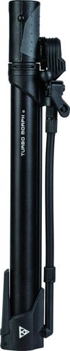 Topeak Morphターボ自転車タイヤポンプ フリップダウンアナログ圧力計付き ブラック