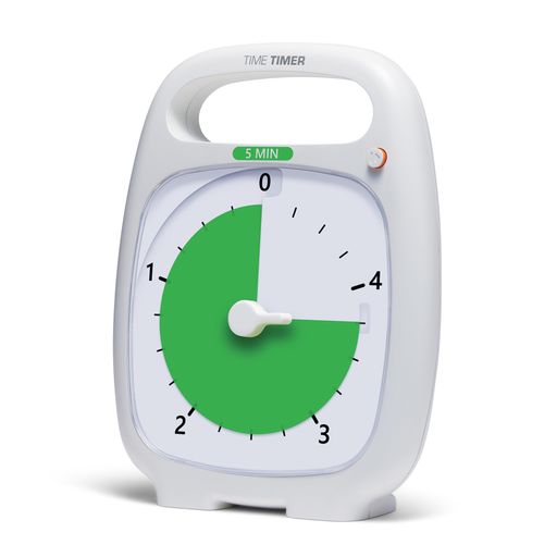 タイムタイマー(TIME TIMER) 勉強タイマー 5分 プラス ハンドル付き 学習アラーム TT05-W