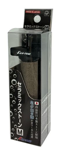 本体サイズ:(約)37x125x33mm 本体重量:約80g 対応ポンプサイズ:FP-2000 目詰まりに強く、安定したエアー供給が可能なセラミック素材を採用 富士灯器「パワーポンプ」シリーズと組み合わせる事で、水中に酸素が溶け込み易いミクロの泡を大量かつ広範囲に生み出す事が可能。