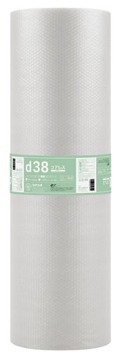 川上産業 プチプチ 緩衝材 ダイエットプチ d38コアレス 紙管無し幅1200mmx全長42m ナチュラル(半透明)