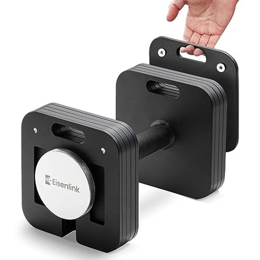 Eisenlink可変式ダンベル4KG~20KG2KG刻み9段階調整四角形モデル純鋼鋳造家庭用