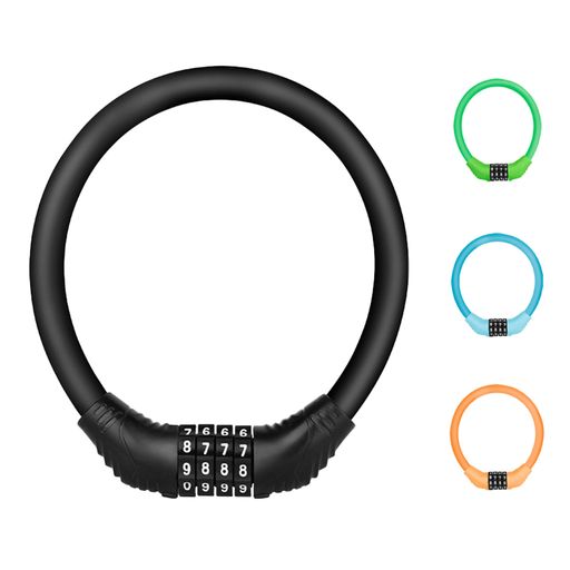 自転車ロックワイヤーロック自転車鍵ダイヤル4桁暗証番号変更可能全周長約440mmΦ直径10.9mm組み合わせ..