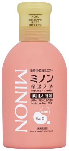 ミノン薬用保湿入浴剤 本体ボトル 480mL(約12回分) 薬用入浴剤 敏感肌 荒れ症、しっしん 保湿 乾燥対策 弱酸性 低刺激性 【医薬部外品】