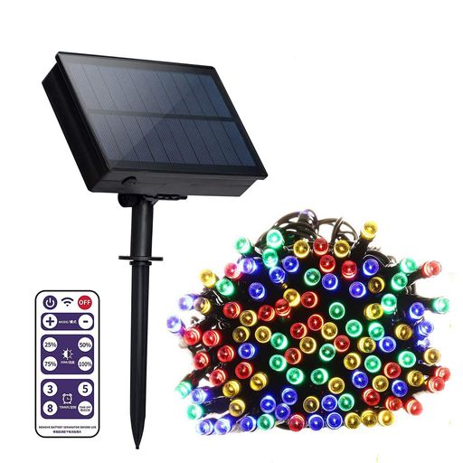 TopYartソーラーイルミネーションライトledストリングライト太陽光発電IP65防水全長12m100球8パターン..