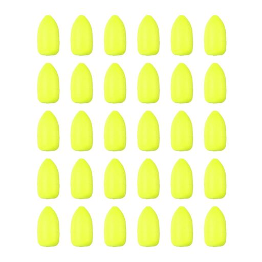 PATIKIL釣り用フォームフロート0.5”30個入り楕円形スネルフロートポンパノリグトラウトナマズワレイ用ストライクインジケーターイエロー