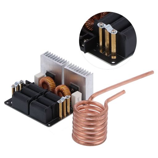 ZVS高周波誘導コイルヒーターモジュール1000W12-48V金属の溶鉱と淬火熱処理に最適