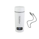FOCUSTARポータブル電気ケトル小型350ML4段階温度調節300Wポータブル電源で使えるお湯沸かせる水筒沸騰後自動OFF空焚き防止持ち運びケトル一人用旅行...