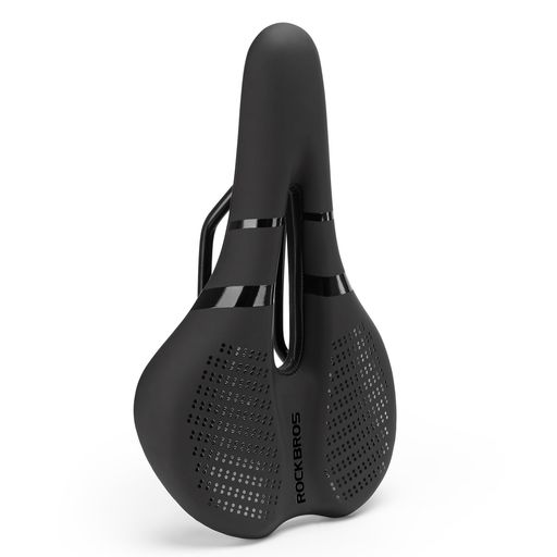 ROCKBROS自転車サドル痛くない低反発衝撃吸収穴あき蒸れ対策サドルクッション滑り止め軽量ウェーブ形状ロードバイクマウンテンバイククロスバイク折りたたみ自転車ブラック
