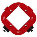 PAVIKEトリマー治具【18.5*14.5*2.4cm】コーナー加工治具角治具トリマー用半径治具円弧切断補助器具、Rアングル円弧、木工ルーターに使用できる工具R30+R35+R40+R50