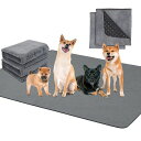 【2枚セット】犬猫用洗えるペットシーツ繰り返し使える犬用おしっこマットペットマット漏れにくさ噛み耐性速乾消臭介護制菌超吸収(120*90CMグレー)