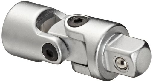 差込角(inch):3/8 、全長(mm):50 3/8インチサイクロップスユニバーサルジョイント。 マットクロムメッキのクロムバナジウム/クロムモリブデン製。 ボールロック付3/8"角ソケットレンチインサート用。