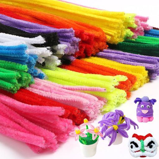 GLOWZENモール手芸工作モール20色混色骨格モール(混色100本)DIY飾り物造形材料学校手作り素材