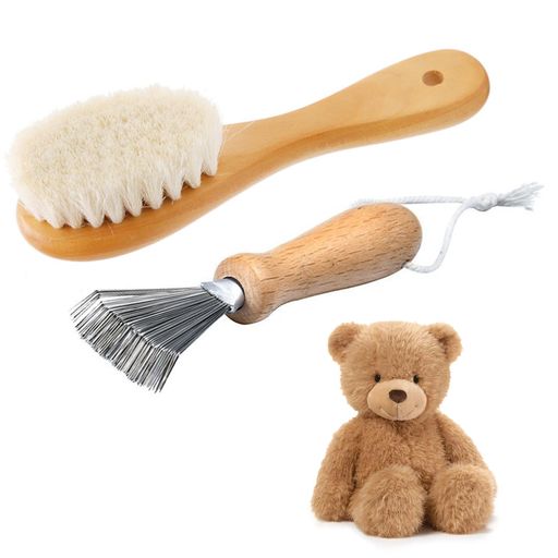 Coolloodaぬいぐるみクリーニングブラシセット洋服ブラシ毛玉除去汚れ落とし毛並み整え埃取り起毛型崩..