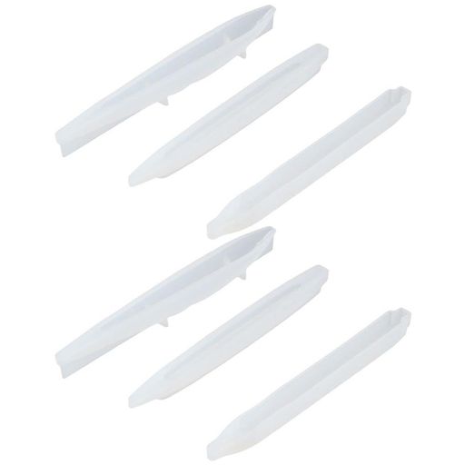 6個のペン樹脂モールドキット、3スタイルのシリコンボールペンモールドエポキシ樹脂鋳造ペンモールド、DIYクラフトジュエリー作成アクセサリー用