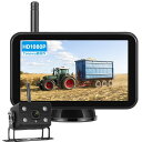 Tonowu録画機能付き5インチIPSモニター付きAHDワイヤレスバックカメラ24vバックカメラモニターセットバックモニター24vリアカメラ4分割表示可能画像反...