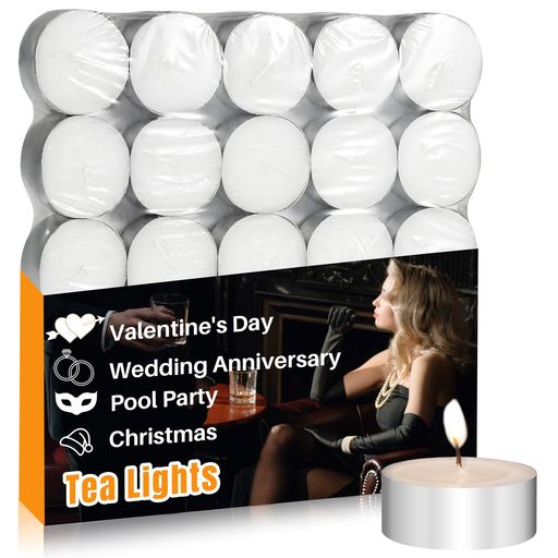 ティーライトキャンドル-ティーライトキャンドル無香ティーツリーライトミニボーティブコットン芯付き..