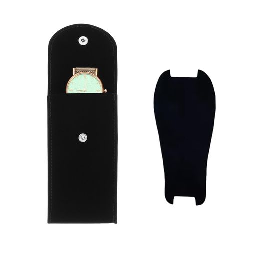 「Vibrly」腕時計ケース1本用【ベルベット製衝撃吸収】携帯用時計ポーチ中芯ボード内蔵傷付き防止13x7...