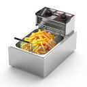 BRISUNSHINE電気フライヤー10L卓上フライヤー業務用揚げ物器60°C-200°C温度調節タイマー機能付き家庭用大容量100/110V1600Wステンレス鋼省エネ防錆性ありお手入れ簡単日本語説明書付き