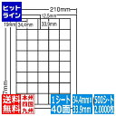 CL-15(VP) ラベルシール マルチタイプラベル CL15 レーザー・インクジェット兼用 34.4×33.9mm 上下左右余白あり 40面付け 500シート入り