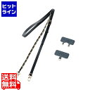 エレコム スマホ ショルダー ストラップ 約55~68cm ソフトレザー&ゴールドチェーンタイプ ストラップシート付 長さ調整可 斜めがけ 肩掛け 首掛け ブラック P-STSDH2CHBK