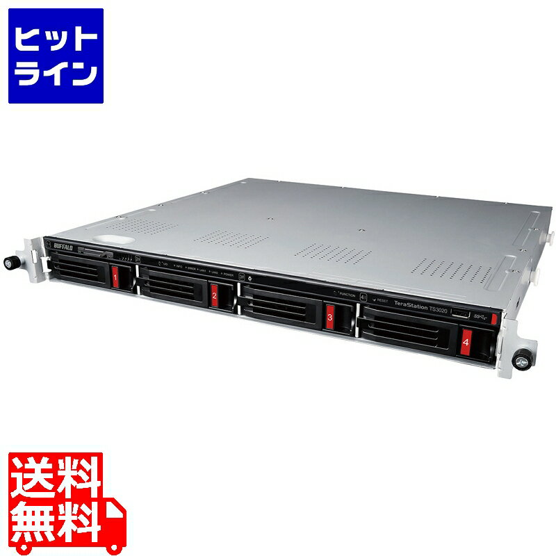 バッファロー TeraStation TS3020RNシリーズ 4ベイラックマウントNAS 8TB TS3420RN0804