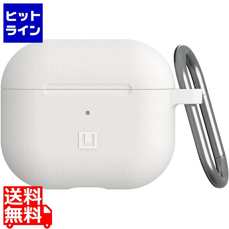 Urban Armor Gear UAG社製/U by UAG Apple AirPods 第3世代用 シリコンケース (耐衝撃/カラビナ付属/ワイヤレス給電) DOT マシュマロ UAG-UAP3D-MM