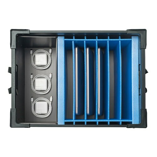 サンワサプライ プラダン製タブレット・ノートパソコン収納ケース(6台用) PD-BOX3BK [3]