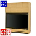 扉付き壁面テレビ台 65V型対応 日本製 白井産業 本棚 耐震ラッチ装備 壁面設置 隙間収納 幅150×奥行41.6×高さ180cm ナチュラルブラウン POR-1815TVNA(3)