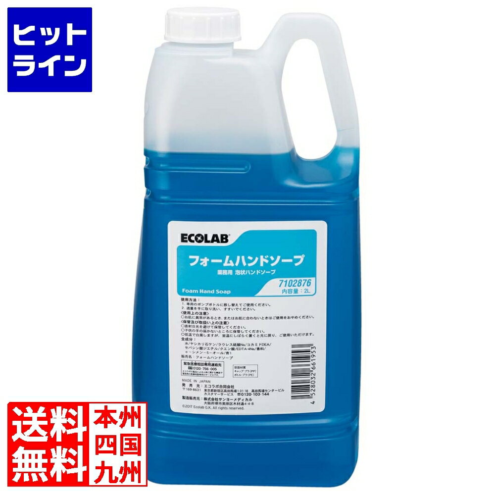 N(7686) 新品 エコラボ ハンドソープ 業務用 泡状 詰め替え 2L 楽天