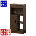 ルーター 収納 ラック 幅40cm ブラウン | ルーター 収納 棚 木目 木製 配線隠し フリーボックス ケーブルコード収納 電話台 FAX台 巾木よけ ルーター収納