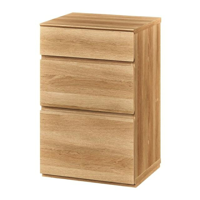 チェスト 白井産業 タンス 棚 収納 3段 衣類収納 寝室 リビング おしゃれ 北歐 木目 幅46cm 高さ72cm ナチュラルブラウン ナチュリカ NTU-7045HNA