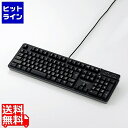 エレコム 有線フルキーボード/メンブレン式/メカニカルライク/USB(2.0)2ポート/1000万回高耐久/ブラック TK-FCM094HBK(2)