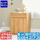 【お買い物マラソン】07/26 AM1:59まで キャビネット 白井産業 棚 タンス チェスト 収納 扉付 引出付き リビング サイドボード 約幅60 奥行42 高さ72cm ナチュラルブラウン ナチュリカ NTU-7060DHNA