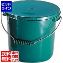 【スーパーSALE】6/11 AM1:59まで エンテック PP バケツ 13L PO-13A 本体 グリーン 070093008