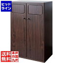 【スーパーSALE】6/11 AM1:59まで ダブルプッシュダストボックス 幅25 高さ96 DB-802R ブラウン 宮武製作所 | スリム ゴミ箱 リビング キッチン(3)