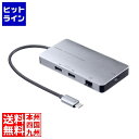 サンワサプライ USB Type-C ドッキングステーション USB-DKM8S