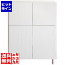 【お買い物マラソン】05/16 AM1:59まで キャットトイレクローゼット 幅75 高さ99 木目柄 CR-1011 ホワイト 宮武製作所