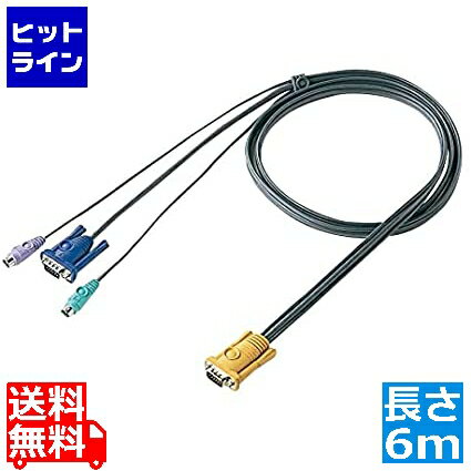 サンワサプライ パソコン自動切替器用ケーブル(6.0m) SW-KLP600N