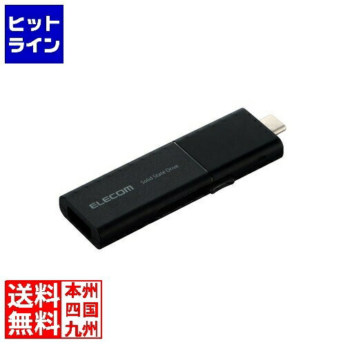 エレコム 外付けSSD/USB3.2(Gen1)対応/スライド式/Type-C&Type-A両対応/マニュアルQRシール付/1TB/ブラック ESD-EWB1000GBKR