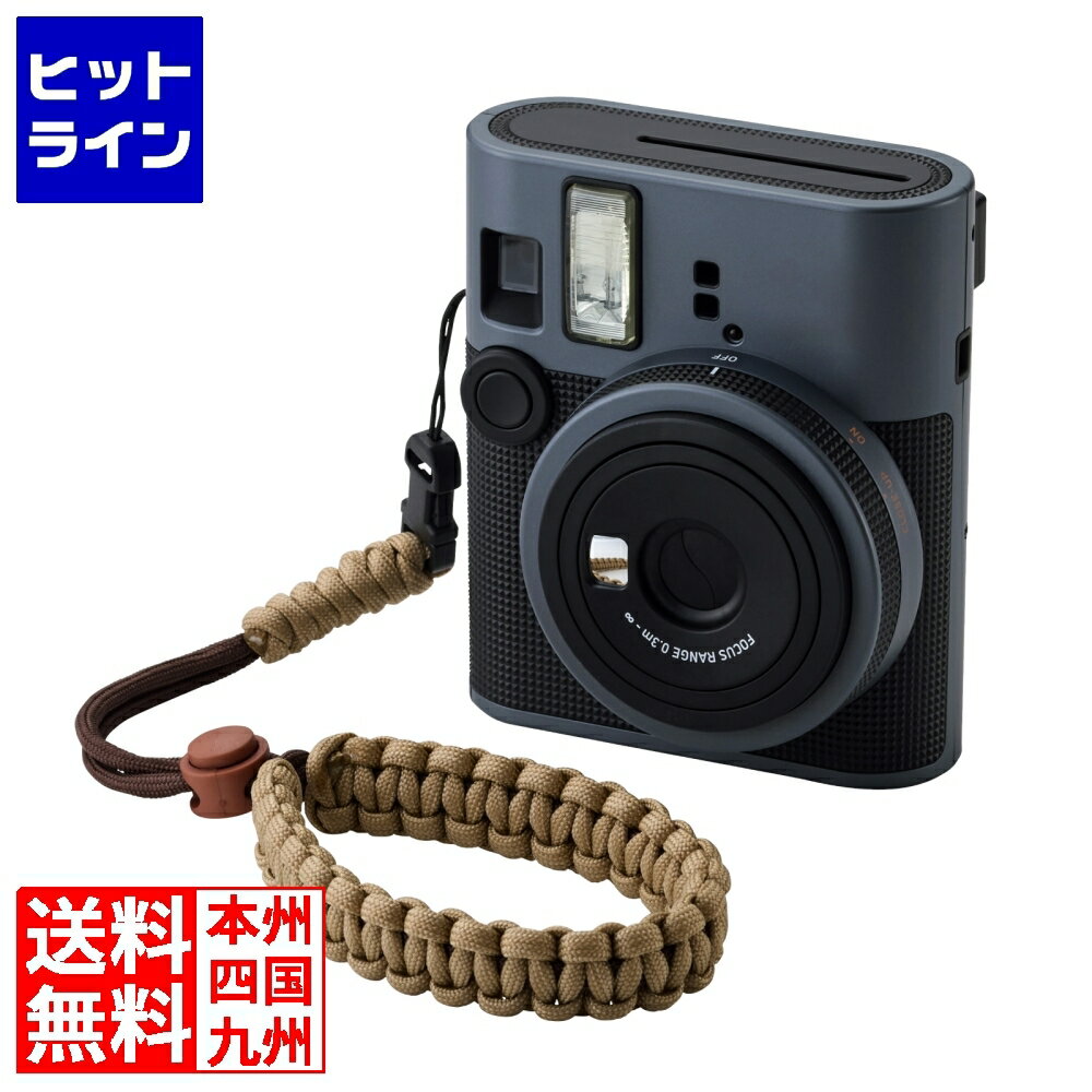 【BLACK FRIDAY】11/27 AM1:59まで エレコム instax(チェキ)miniシリーズ用 ハンドストラップ/ロープ編み IC-STHKNBR