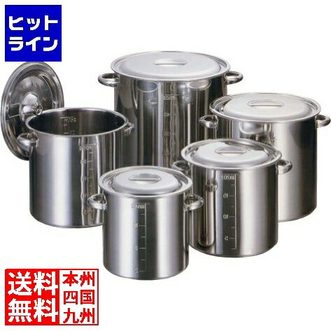 【05/16 01:59まで お買い物マラソン】 赤川器物製作所 AG18-8目盛付寸胴鍋30cm手付 業務用 015151