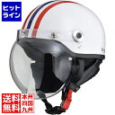 【お買い物マラソン】05/16 AM1:59まで リード工業 ハーフヘルメット ホワイト×レッド/ブルー ( CR-760 ) 207-03213