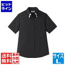 サンペックスイスト レイヤードBD衿半袖シャツ L ET-1314 BK×WT SSY3708