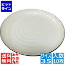 ニシキ プラ容器 益子 茶フチ 35(10枚入)(3)